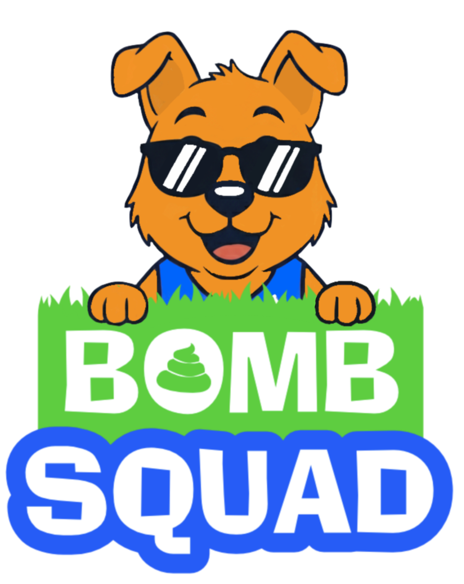 Dog peeking from behind bomb squad