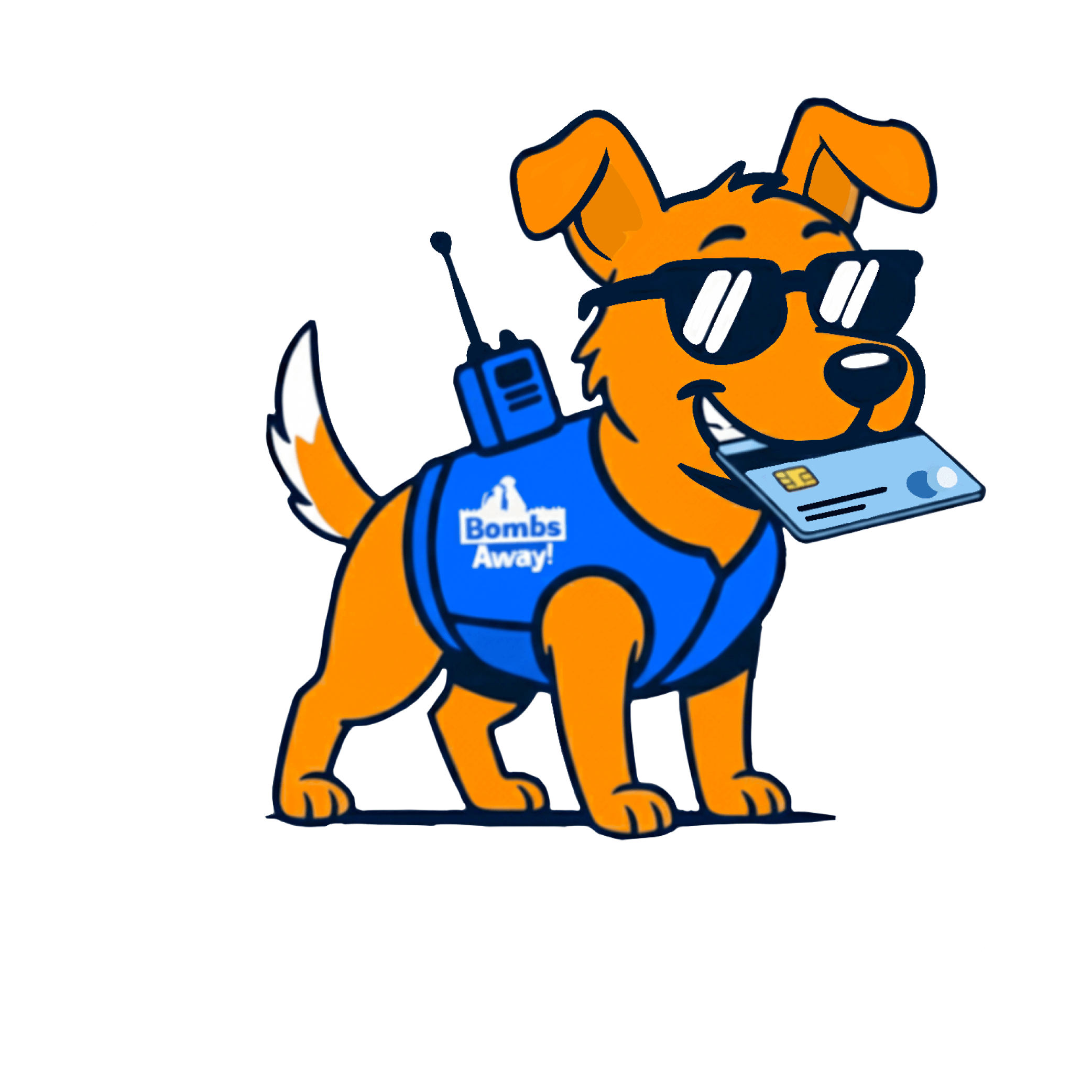 dog with credit card in his mouth