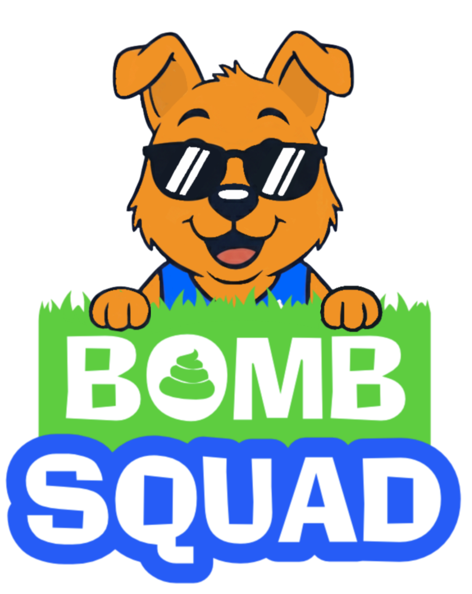 Dog peeking from behind bomb squad