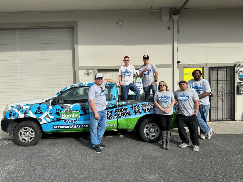 Bombs Away Team in truck